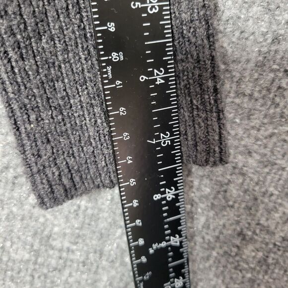 MADEWELL K5429 Gray Wool Dashwood V-Neck Sweater with Bubble Sleeves SIZE SMALL - Picture 7 of 10